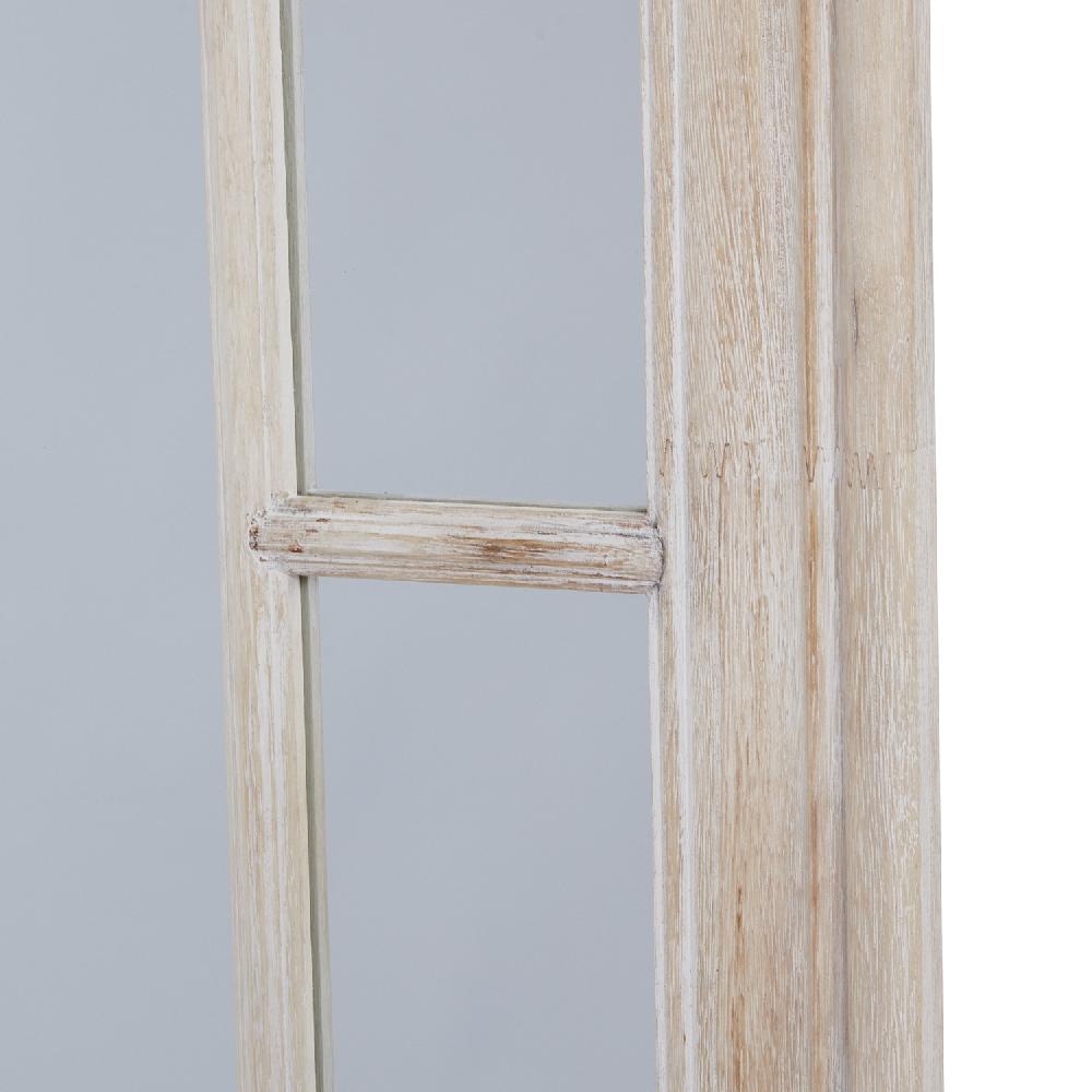 Hill Interiors Large Washed Wood Framed Window Mirror