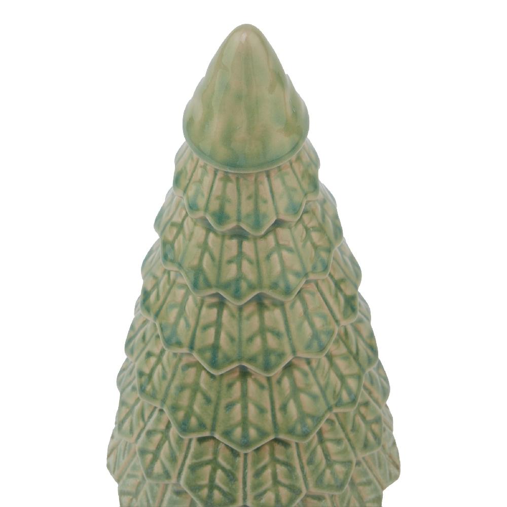 hill interiors Light Green Ceramic Fir Tree With Base