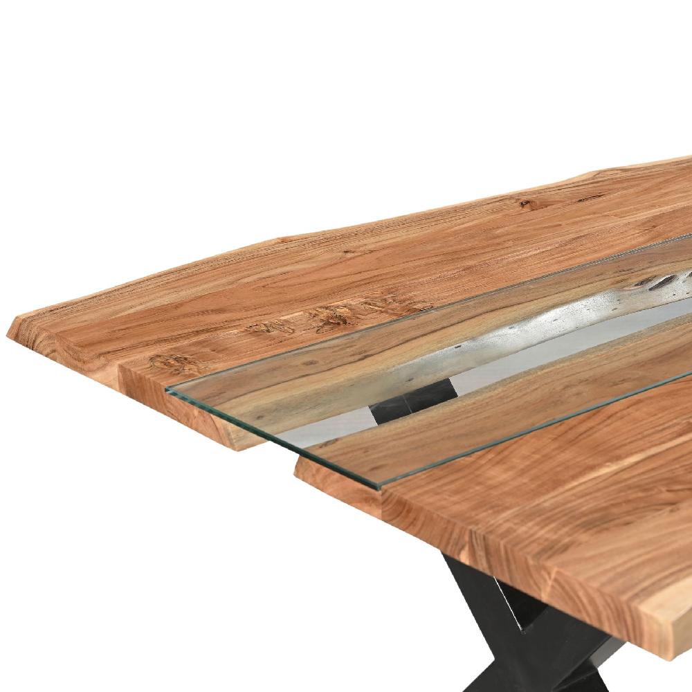 hill interiors Live Edge Collection Large River Dining Table