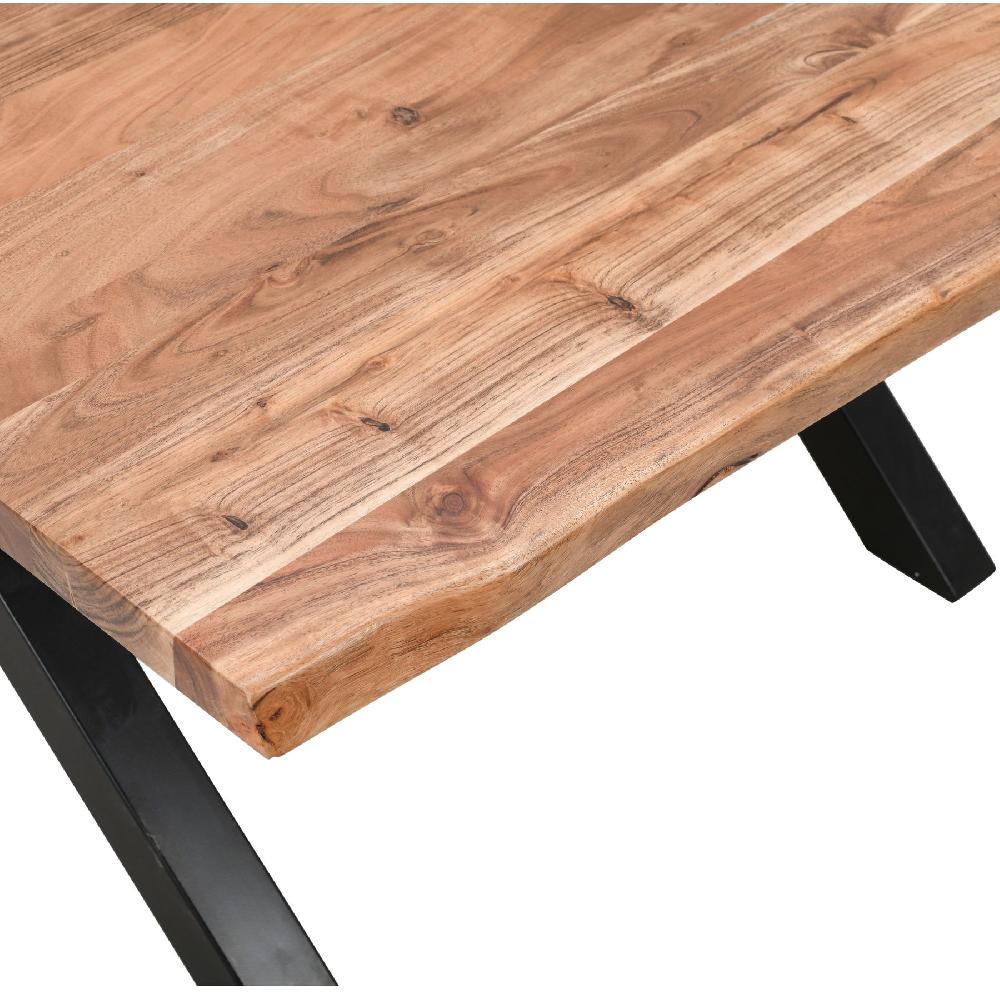 hill interiors Live Edge Collection Large Square Dining Table