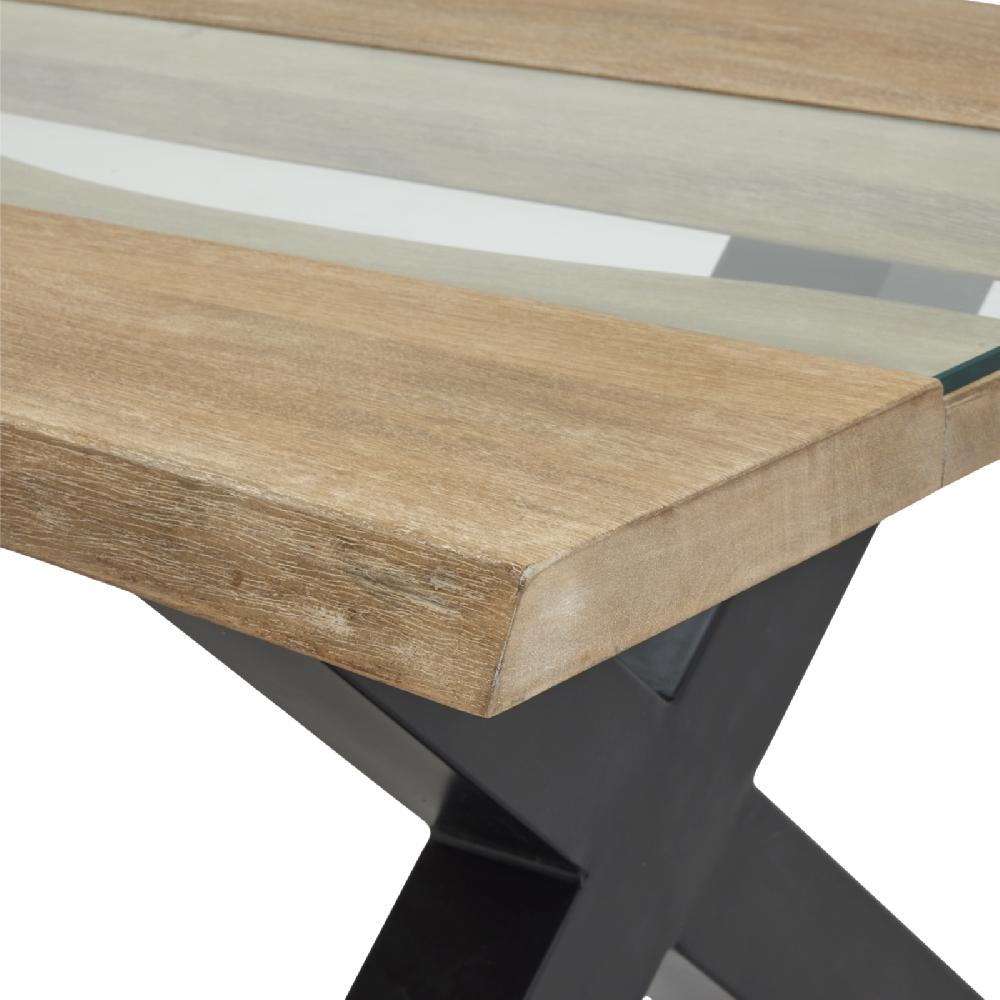 hill interiors Live Edge Collection Light Acacia River Coffee Table
