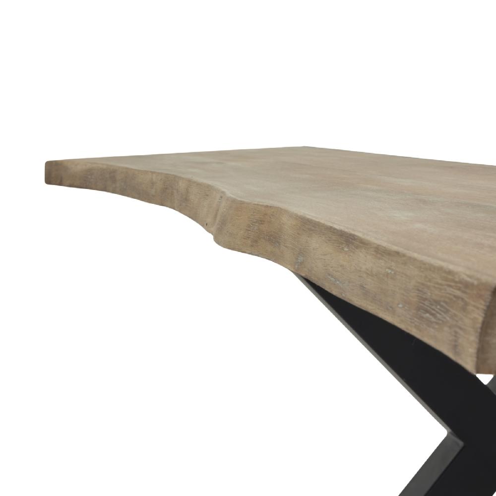 Hill Interiors Live Edge Collection Light Acacia River Dining Table