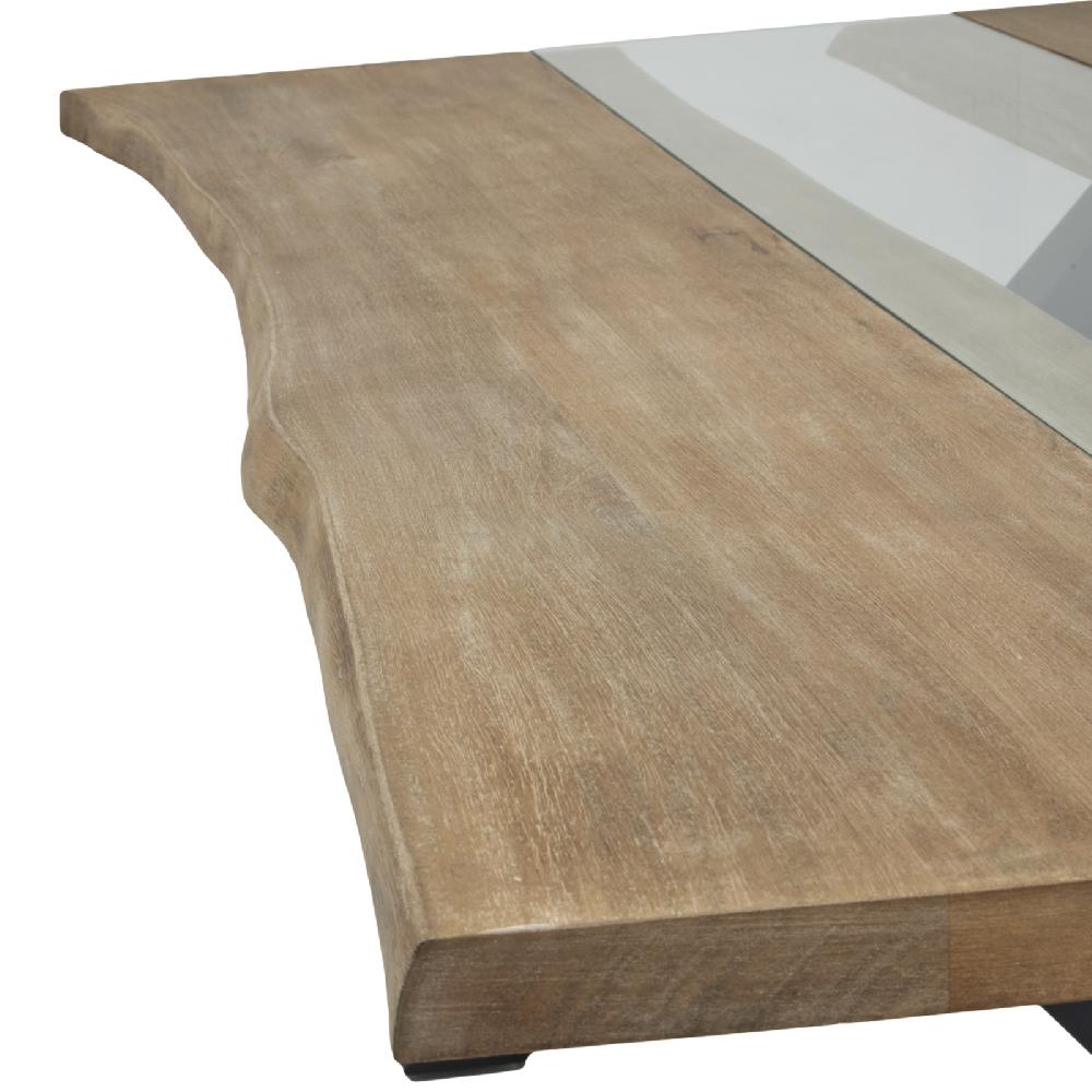 Hill Interiors Live Edge Collection Light Acacia River Dining Table