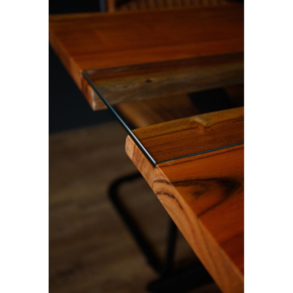 Hill Interiors Live Edge Collection Square River Dining Table