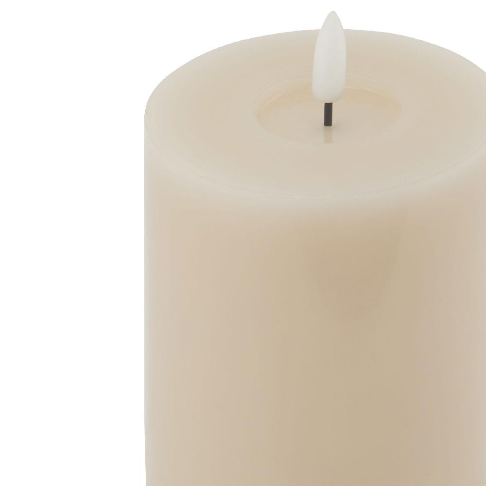hill interiors Luxe Collection Melt Effect 3.5x9 Taupe LED Wax Candle