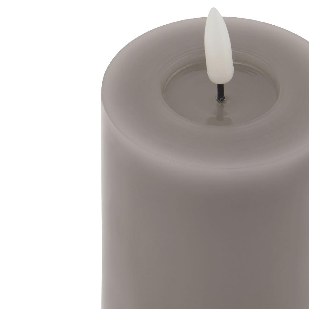 hill interiors Luxe Collection Melt Effect 3x4 Grey LED Wax Candle