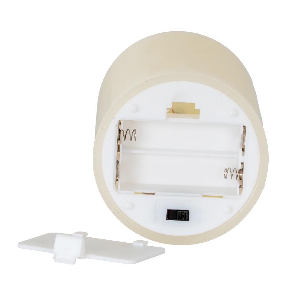 Hill Interiors Luxe Collection Melt Effect 3x4 Taupe LED Wax Candle