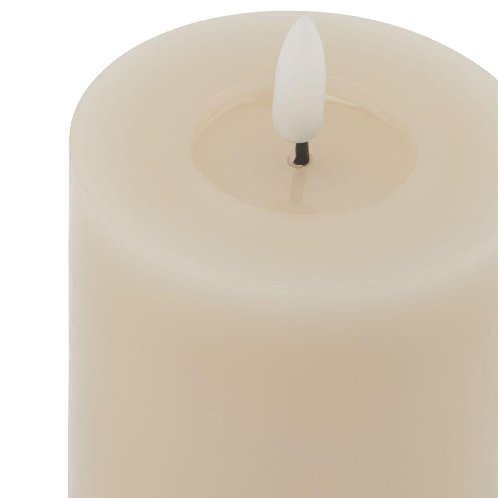 hill interiors Luxe Collection Melt Effect 3x4 Taupe LED Wax Candle