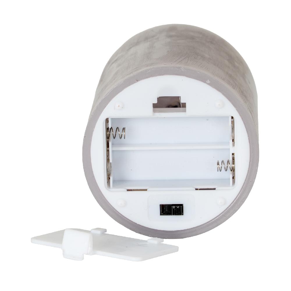 Hill Interiors Luxe Collection Melt Effect 3x6 Grey LED Wax Candle