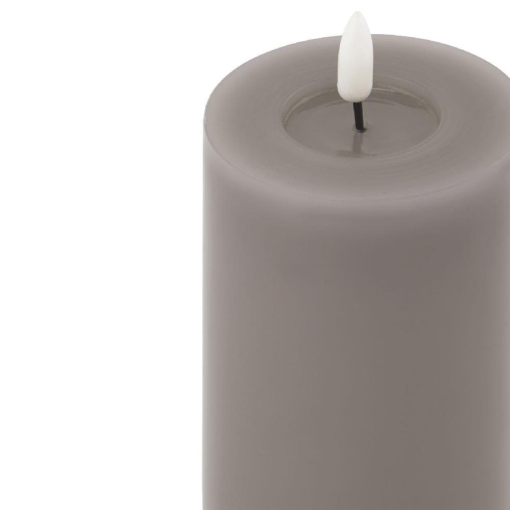 hill interiors Luxe Collection Melt Effect 3x6 Grey LED Wax Candle