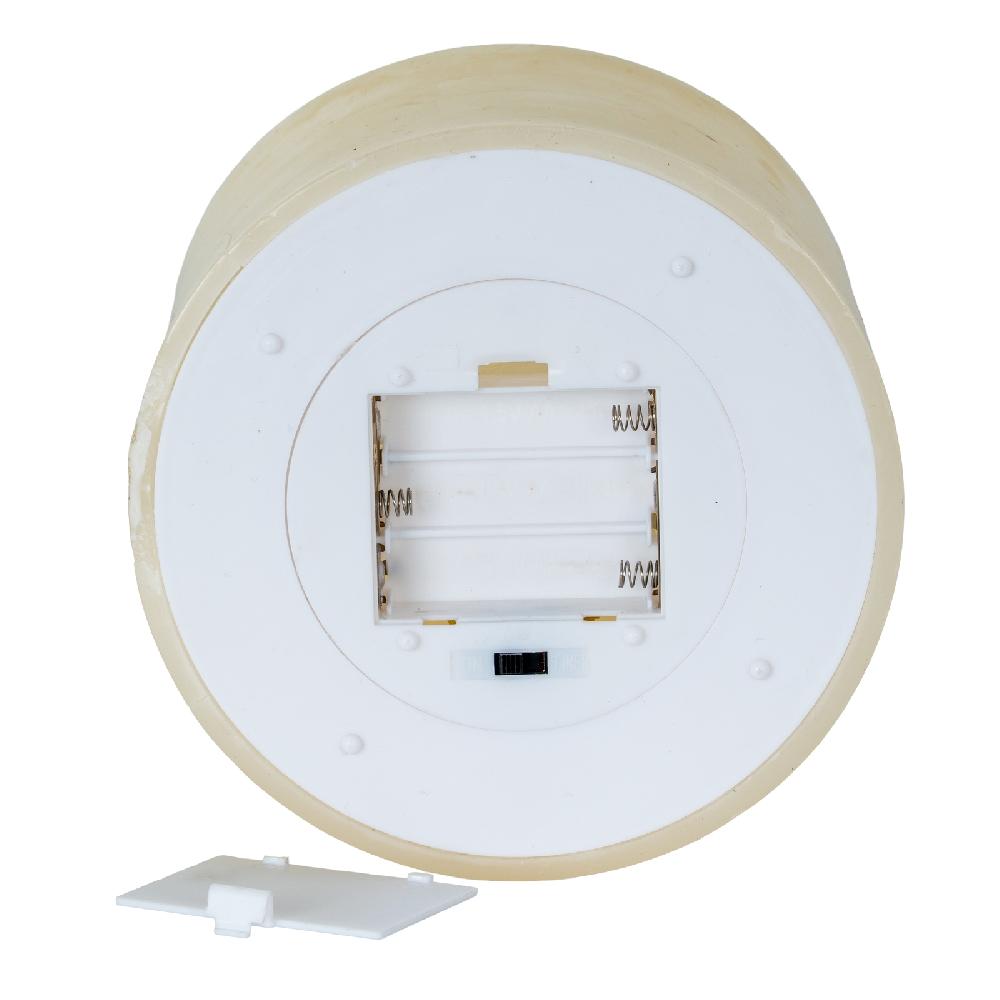 Hill Interiors Luxe Collection Melt Effect 3x6 Taupe LED Wax Candle