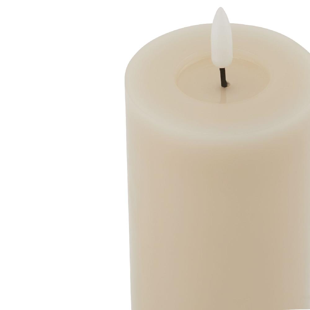 hill interiors Luxe Collection Melt Effect 3x6 Taupe LED Wax Candle