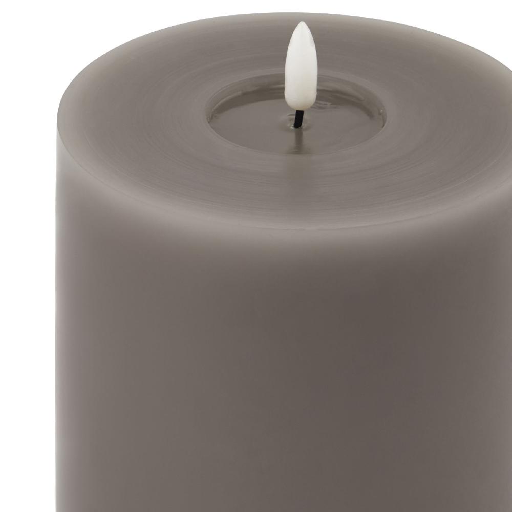 hill interiors Luxe Collection Melt Effect 5x5 Grey LED Wax Candle