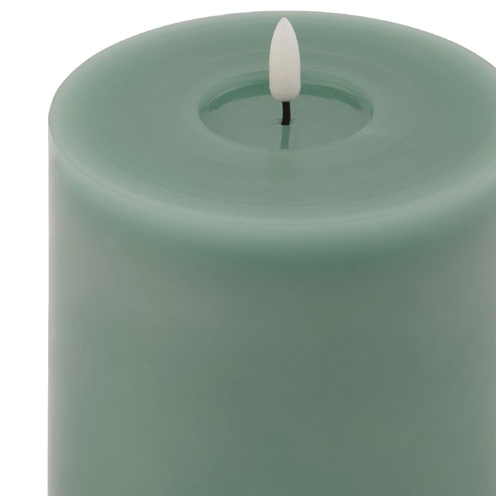 hill interiors Luxe Collection Melt Effect 5x5 Sage LED Wax Candle