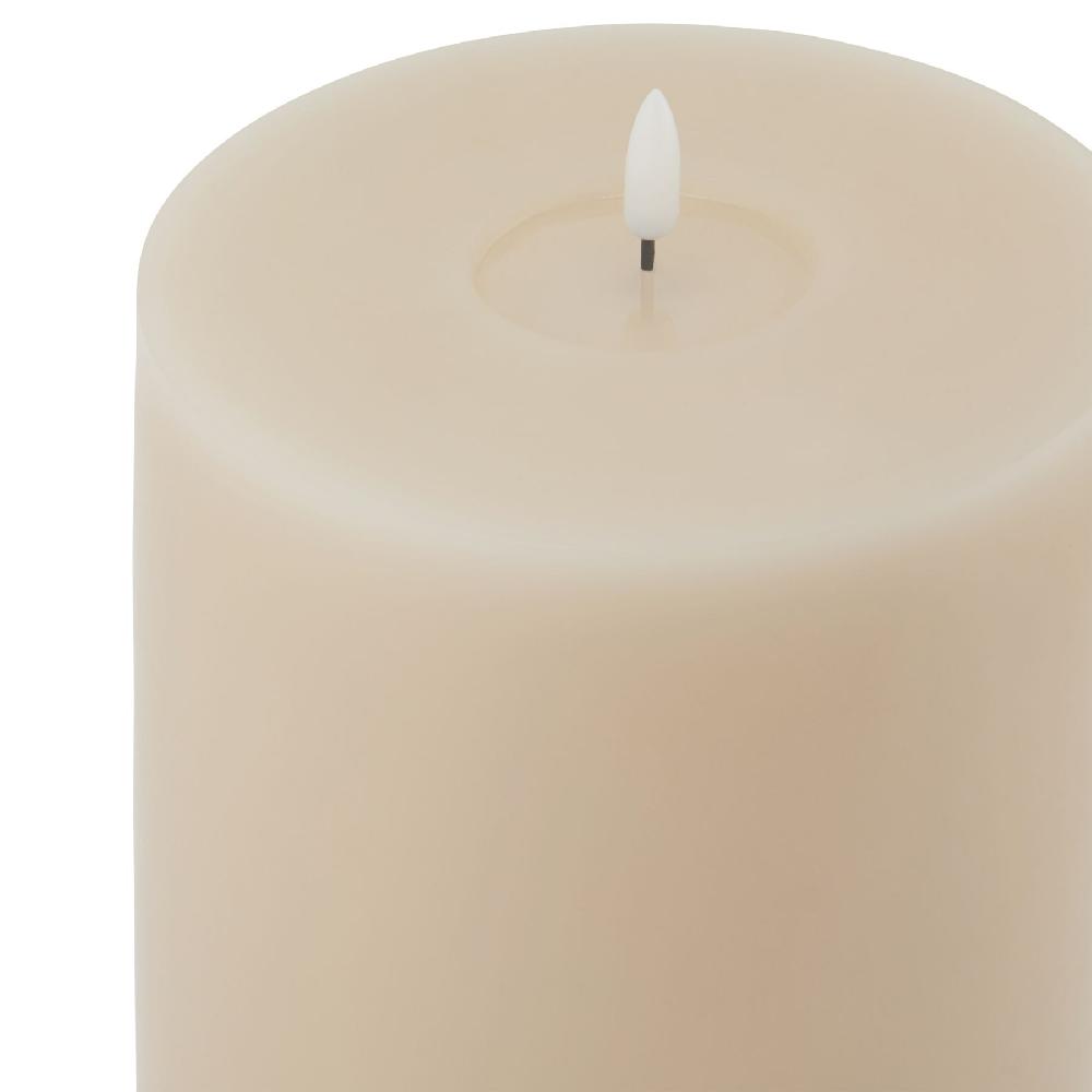 hill interiors Luxe Collection Melt Effect 6x12 Taupe LED Wax Candle