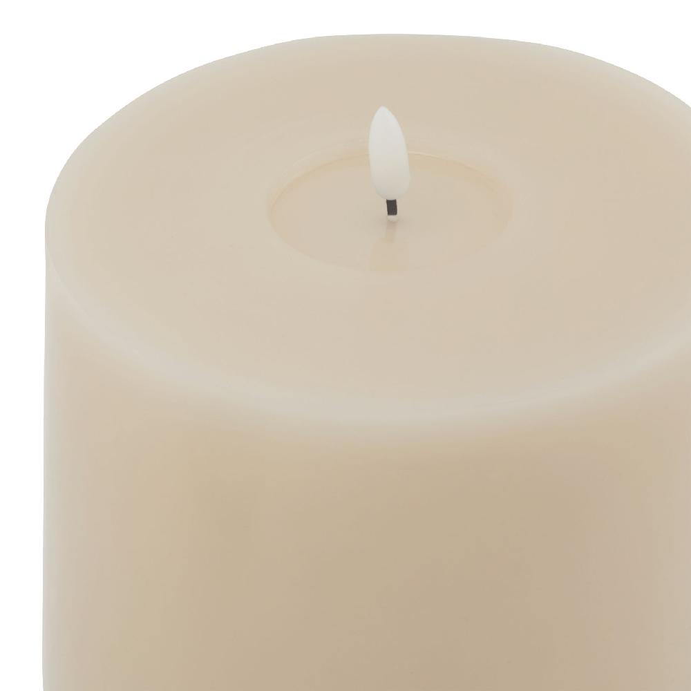 hill interiors Luxe Collection Melt Effect 6x8 Taupe LED Wax Candle