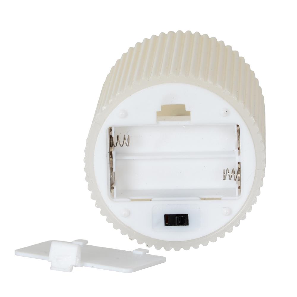 Hill Interiors Luxe Collection Natural Glow 3x4 Textured Ribbed LED Candle