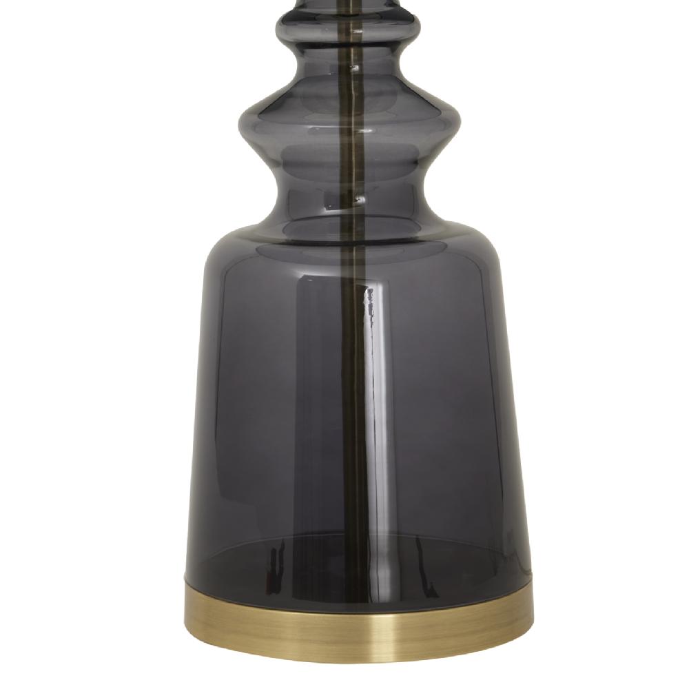 Hill Interiors Luxton Glass Urn Lamp With Black Velvet Shade