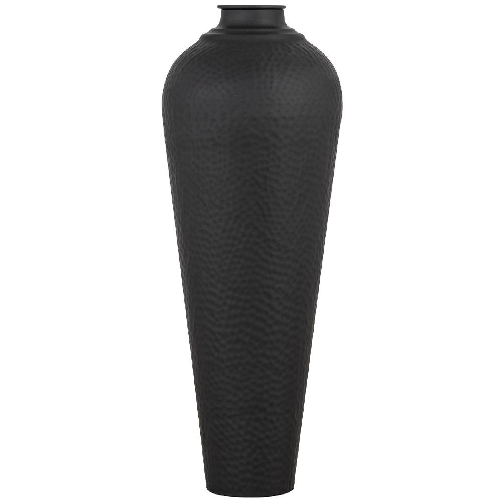 Hill Interiors Matt Black Medium Hammered Vase With Lid