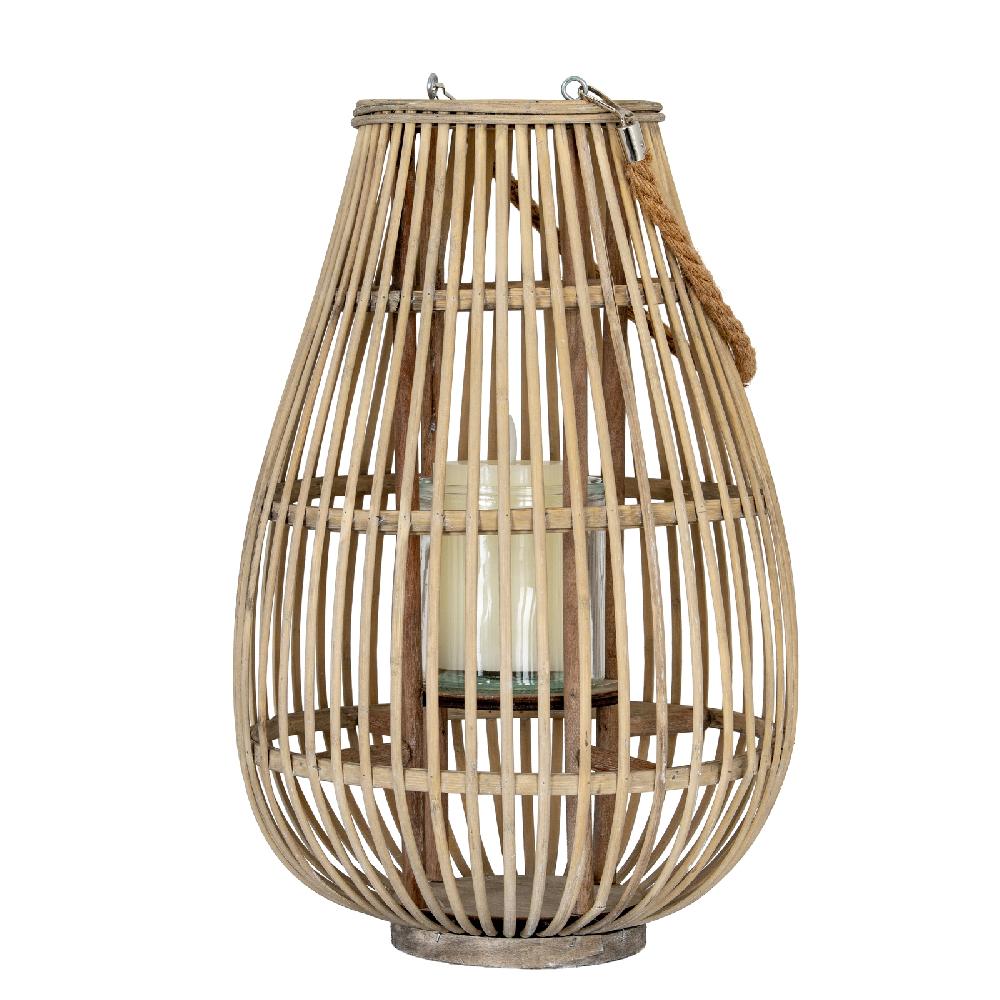 hill interiors Medium Ellipse Lantern With Glass Holder