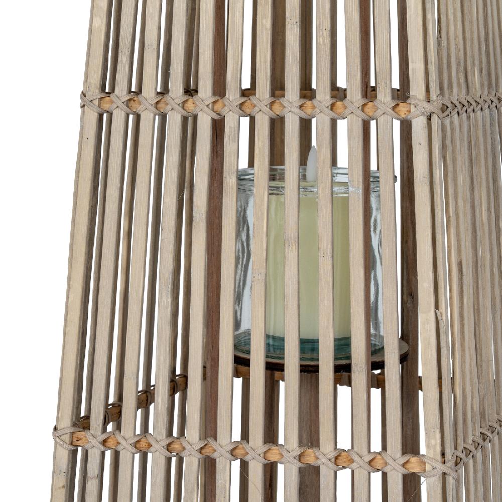 Hill Interiors Medium Silo Wicker Lantern With Glass Holder