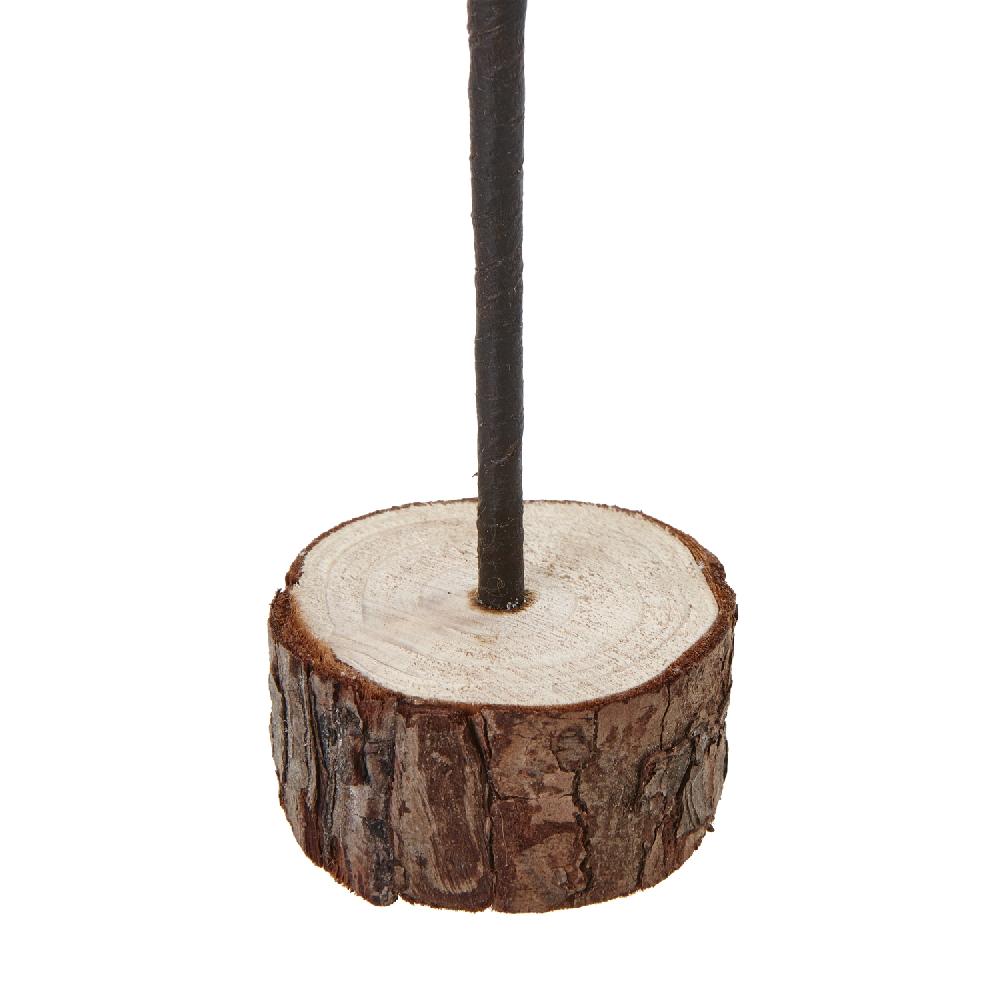 Hill Interiors Medium Snowy Spindle Tree In Wood Log