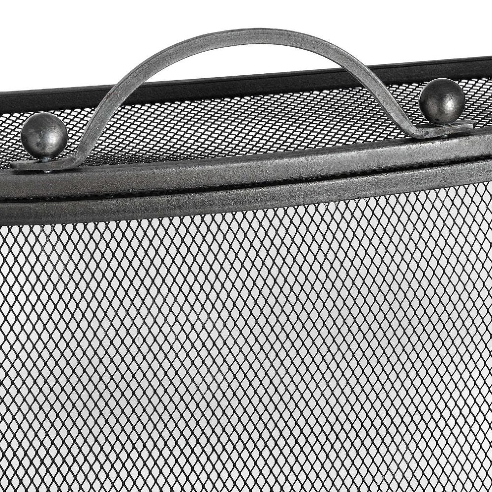 hill interiors Mesh Fireguard in Antique Pewter Effect Finish