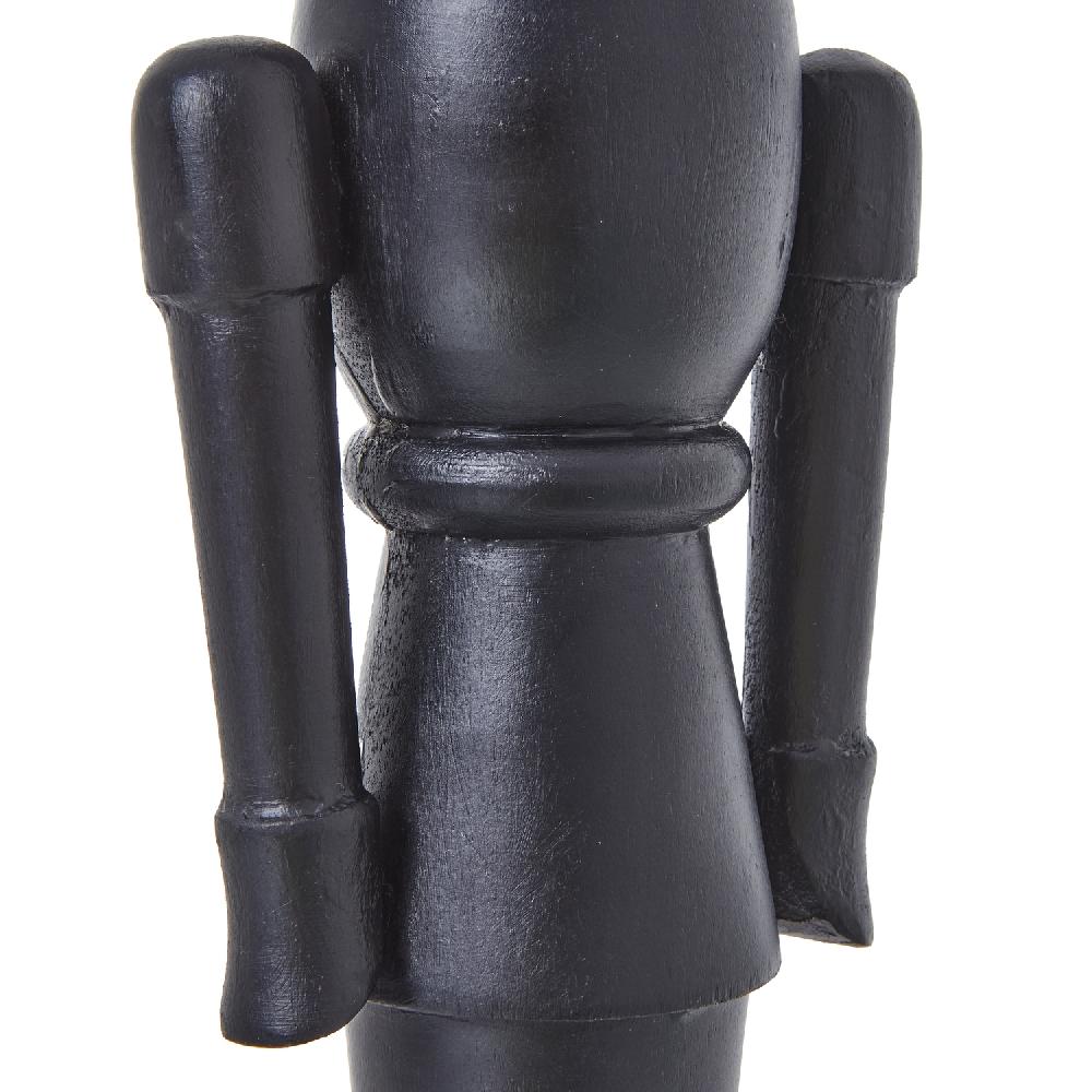 Hill Interiors Minimalist Black Wooden Nutcracker Decoration