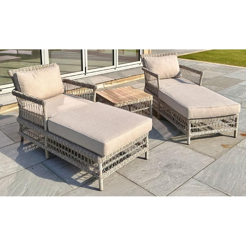 hill interiors Provence Collection Outdoor Sun Lounger Set