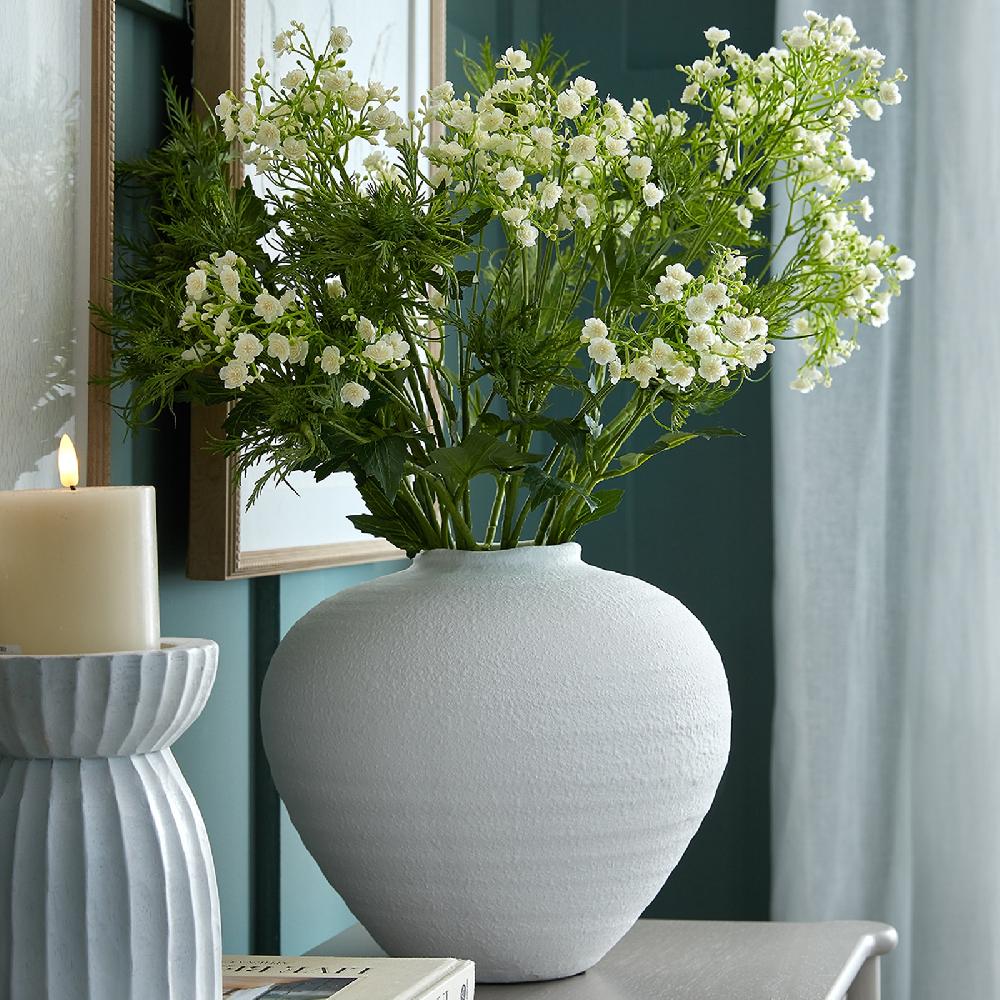 Hill Interiors Regola Large Matt White Ceramic Vase
