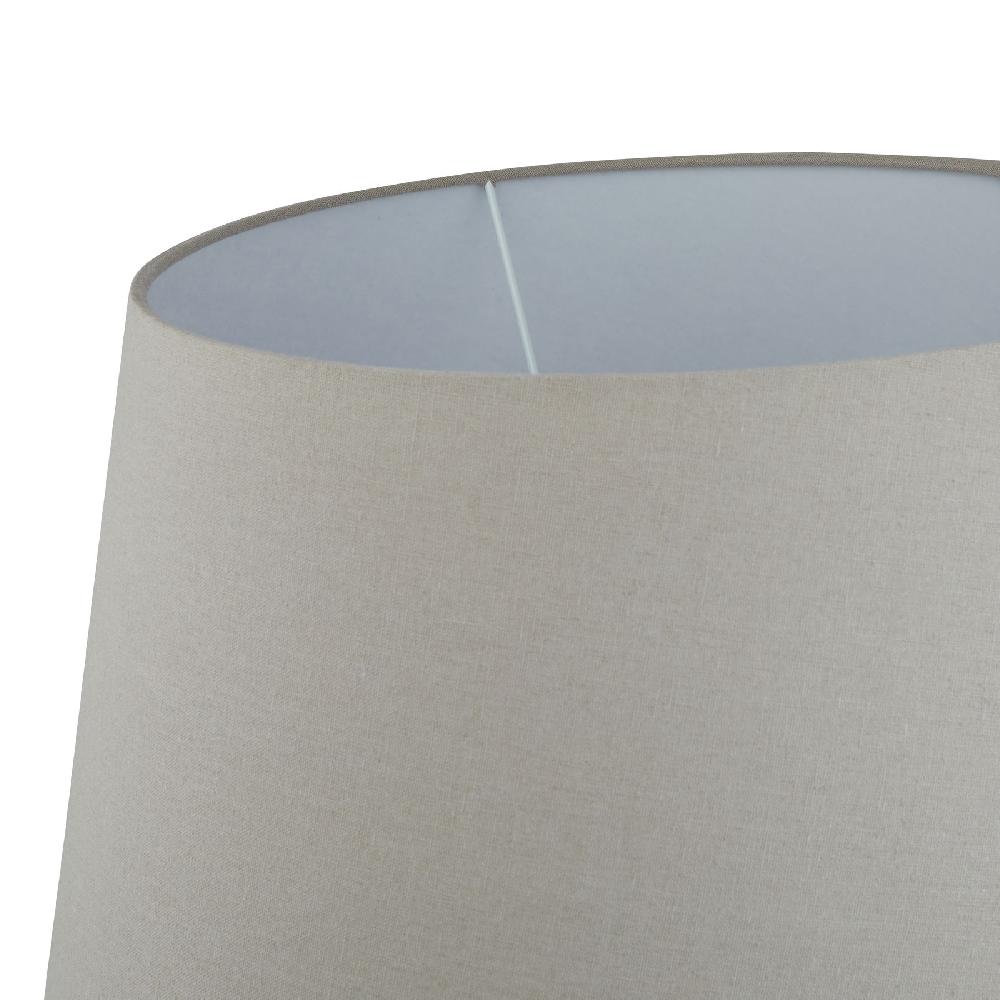 Hill Interiors Siena Brown Round Table Lamp With Linen Shade