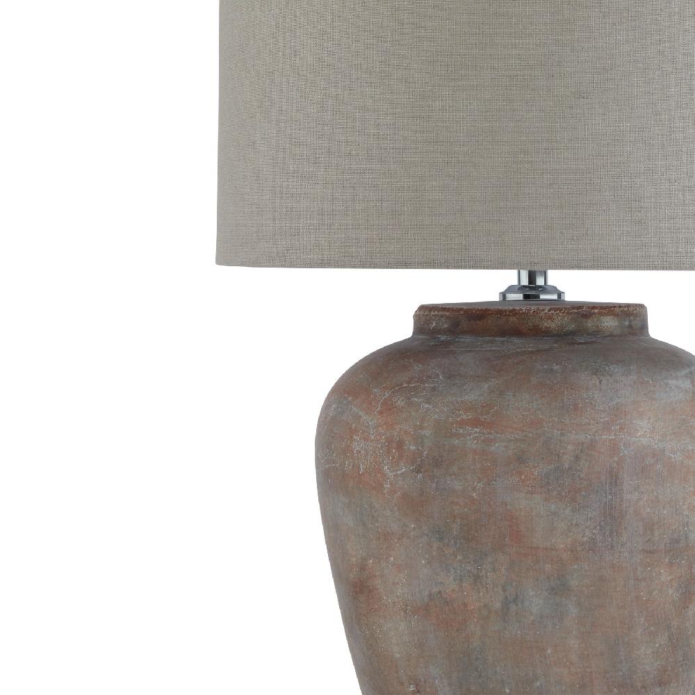 hill interiors Siena Brown Table Lamp With Linen Shade