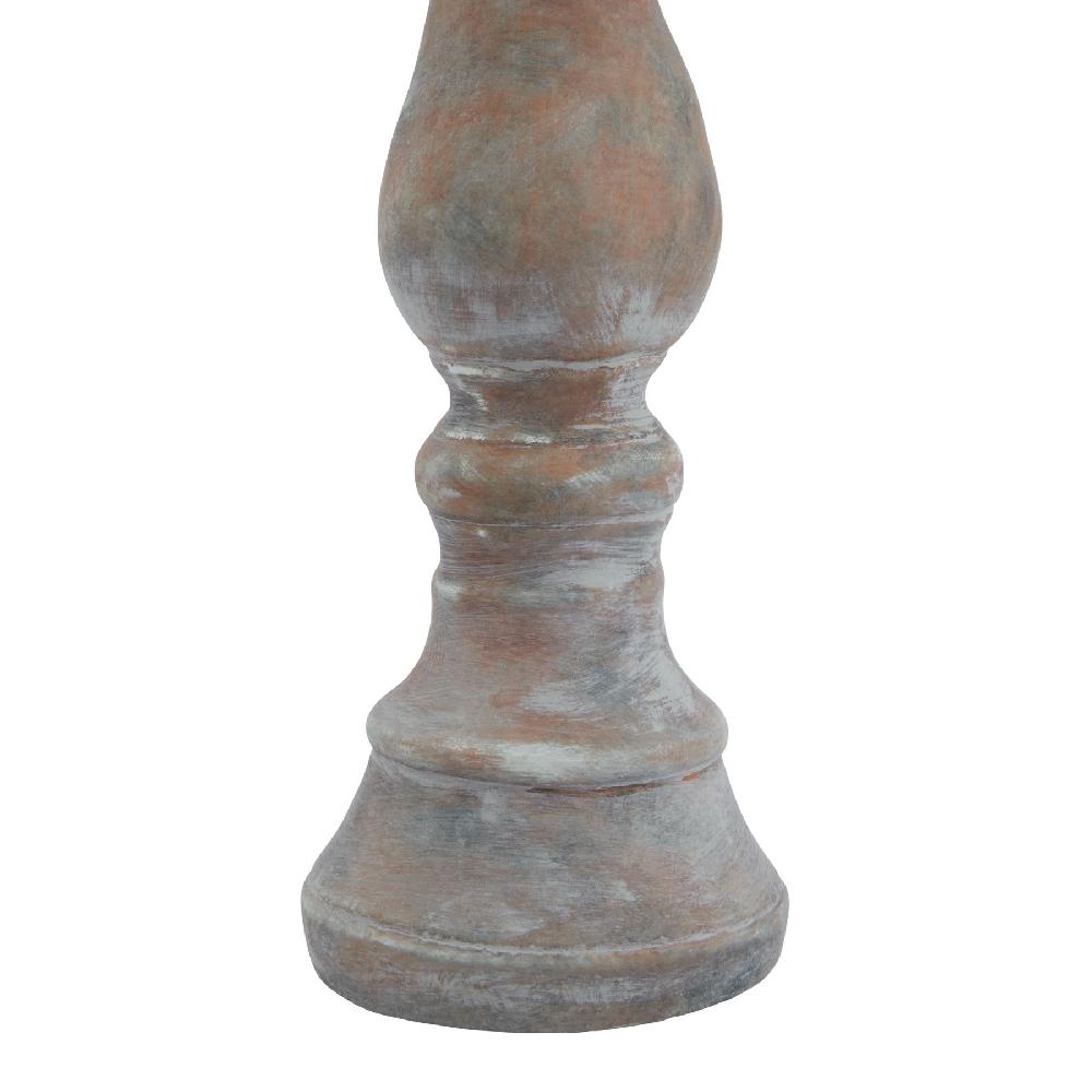 Hill Interiors Siena Large Brown Column Candle Holder