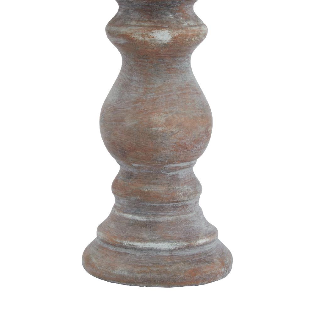 Hill Interiors Siena Small Brown Column Candle Holder