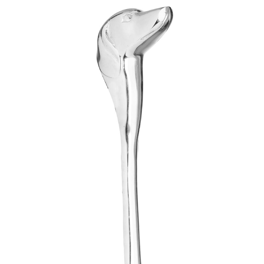 hill interiors Silver Nickel Dog Head Detail Shoe Horn