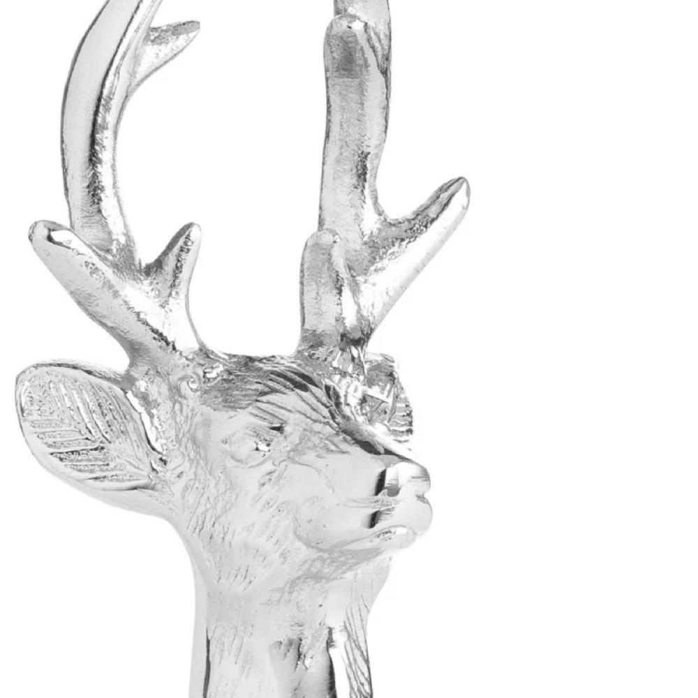 hill interiors Silver Nickel Reindeer Bottle Stopper