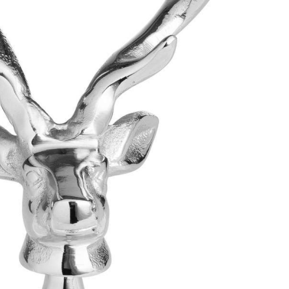 hill interiors Silver Nickel Stag Head Detail Bottle Opener