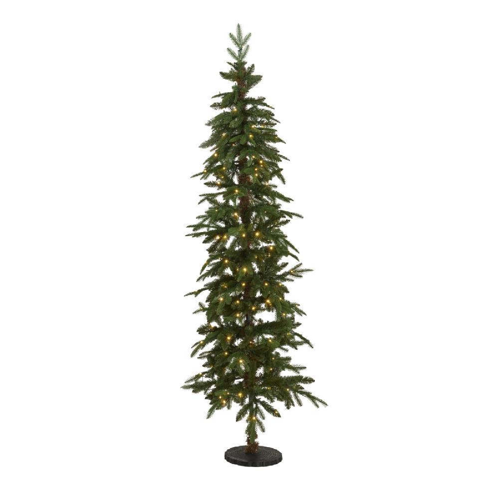 hill interiors Slim Green Woodland Pre-Lit 200 Led Christmas Tree