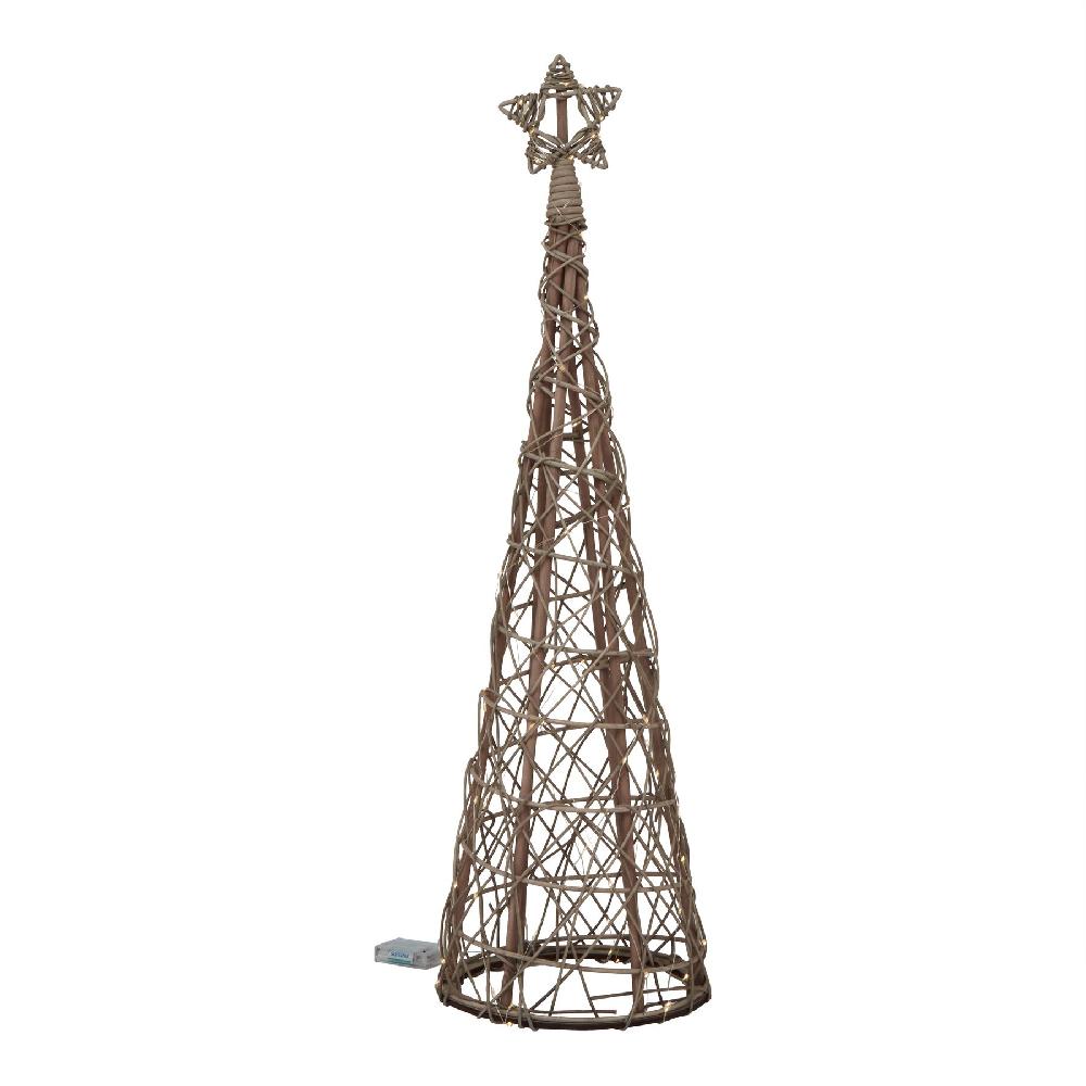 Hill Interiors Small LED Wicker Christmas Tree With Star