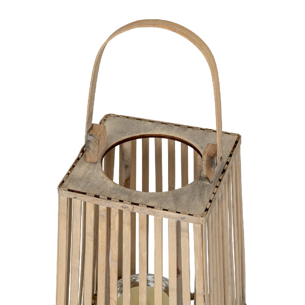 Hill Interiors Small Silo Wicker Lantern With Glass Holder