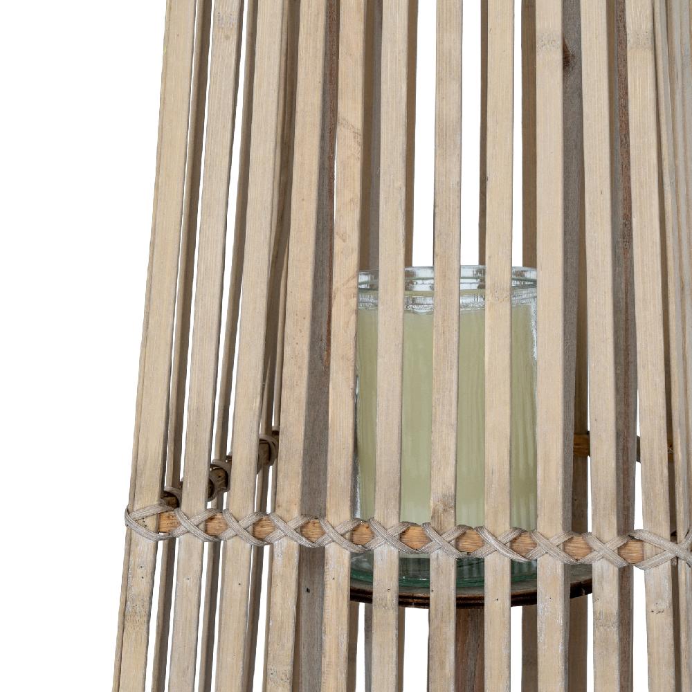 Hill Interiors Small Silo Wicker Lantern With Glass Holder