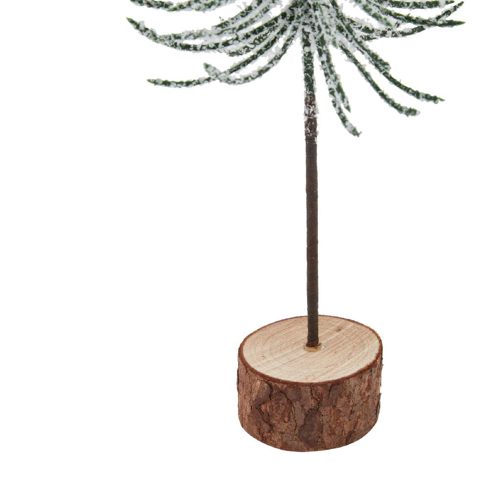 Hill Interiors Small Snowy Spindle Tree In Wood Log