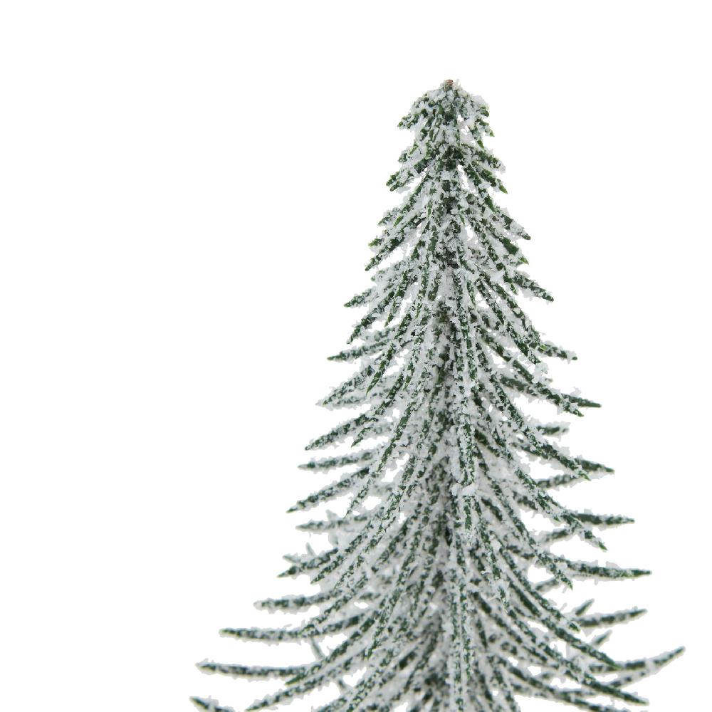 hill interiors Small Snowy Spindle Tree In Wood Log