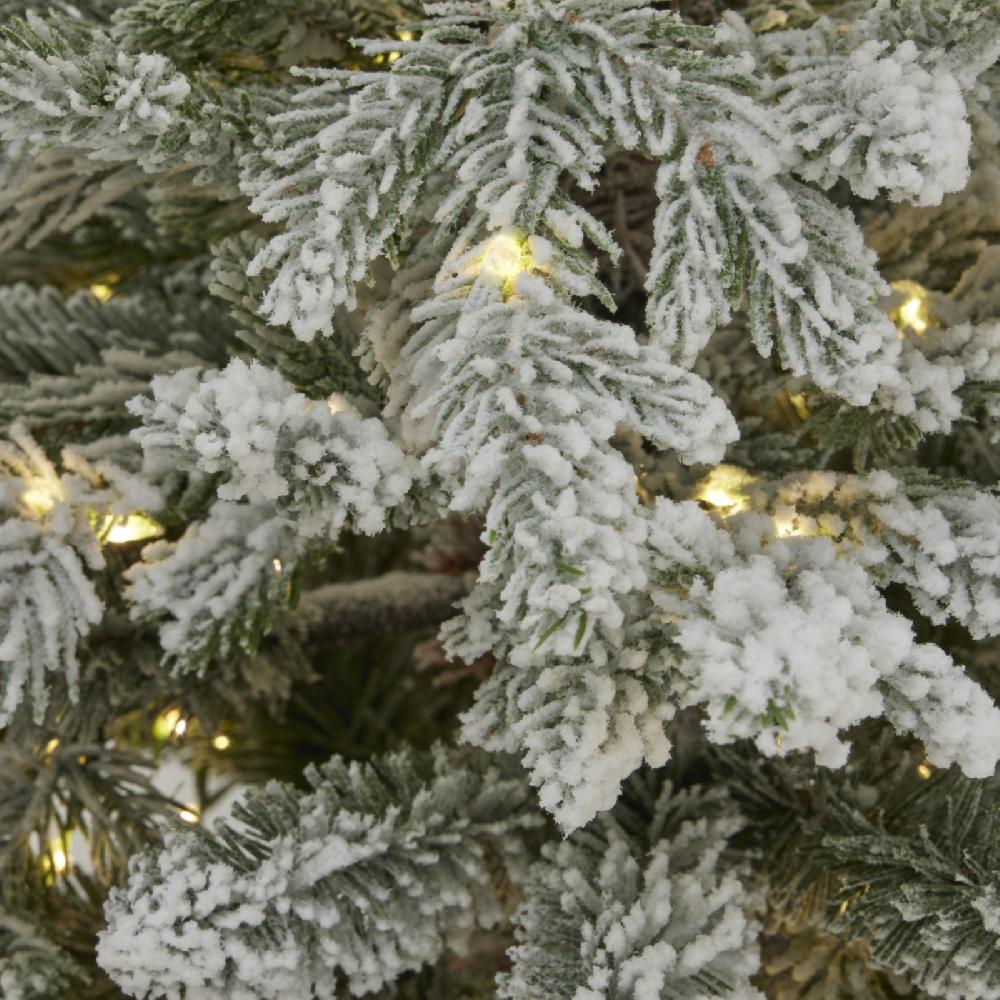 Hill Interiors Snowy Forest Fir Pre-Lit Led 300L Christmas Tree In Pot