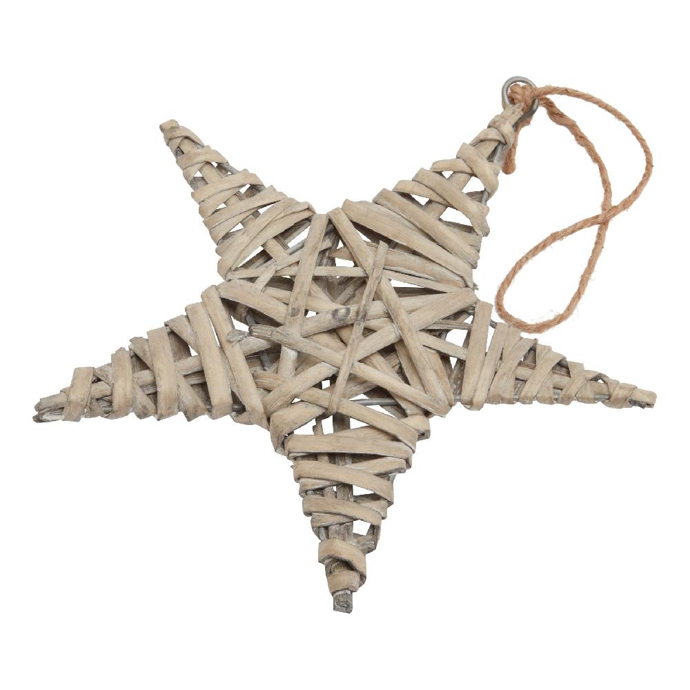 hill interiors The Noel Collection Medium Wicker Star Decoration