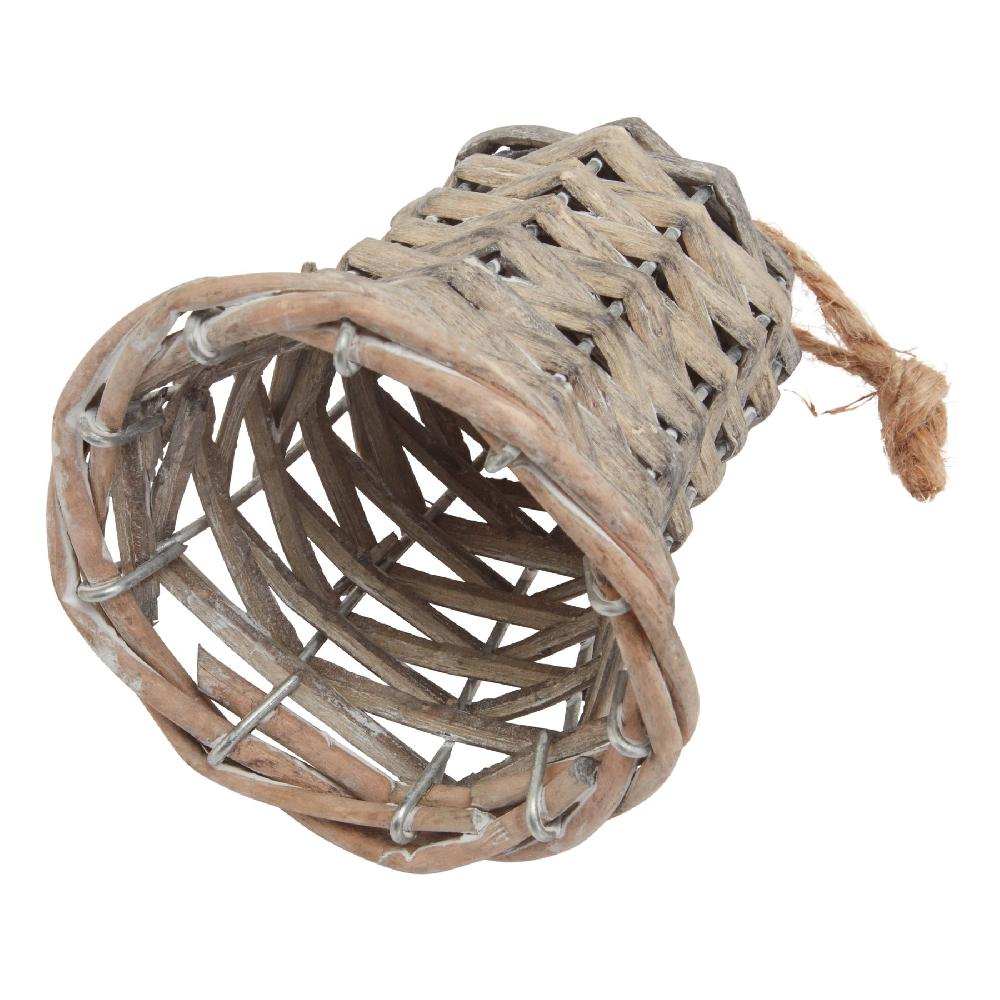hill interiors The Noel Collection Small Wicker Bell Decoration