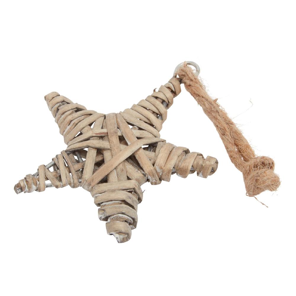 hill interiors The Noel Collection Small Wicker Star Decoration