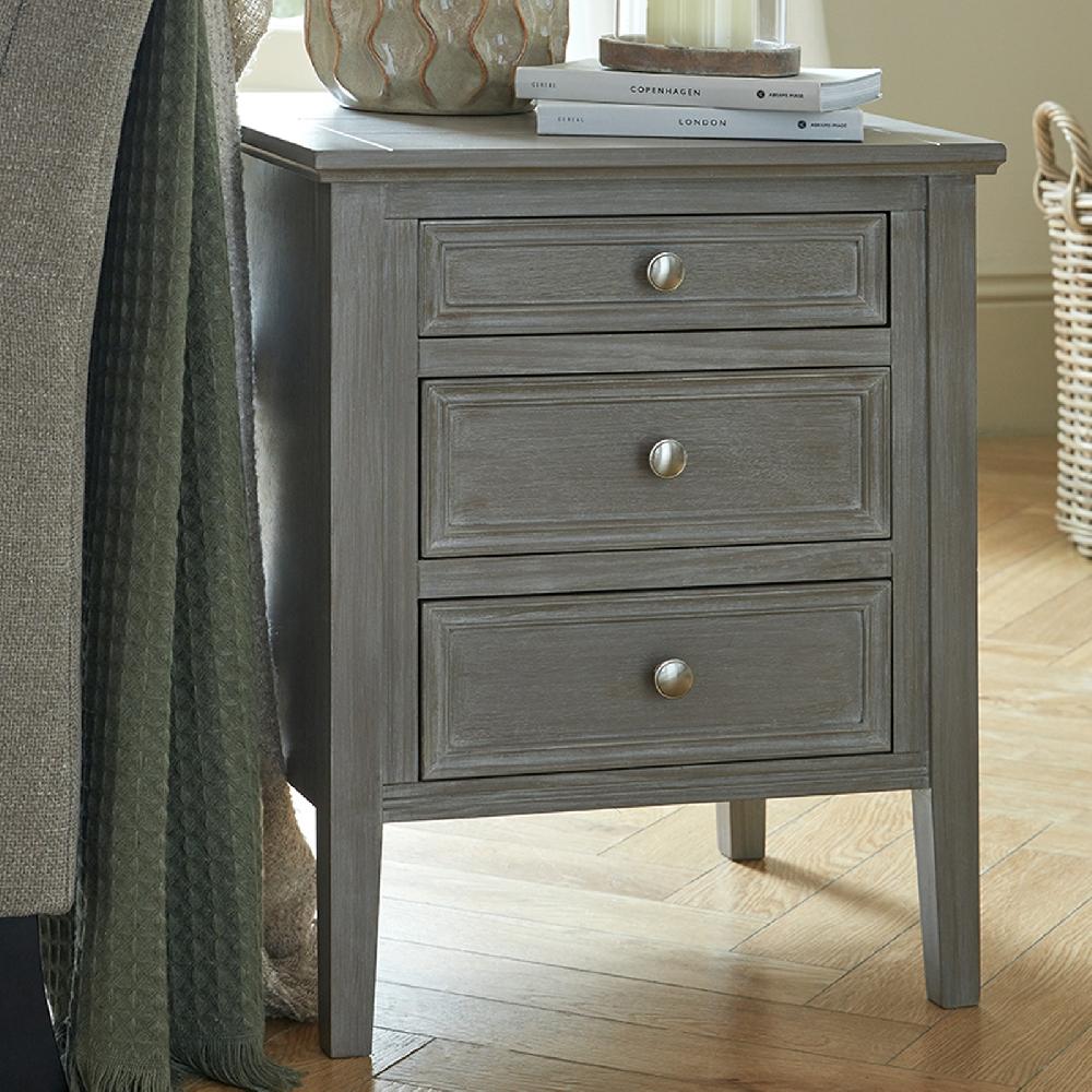 Hill Interiors The Serene Collection Three Drawer Bedside Table