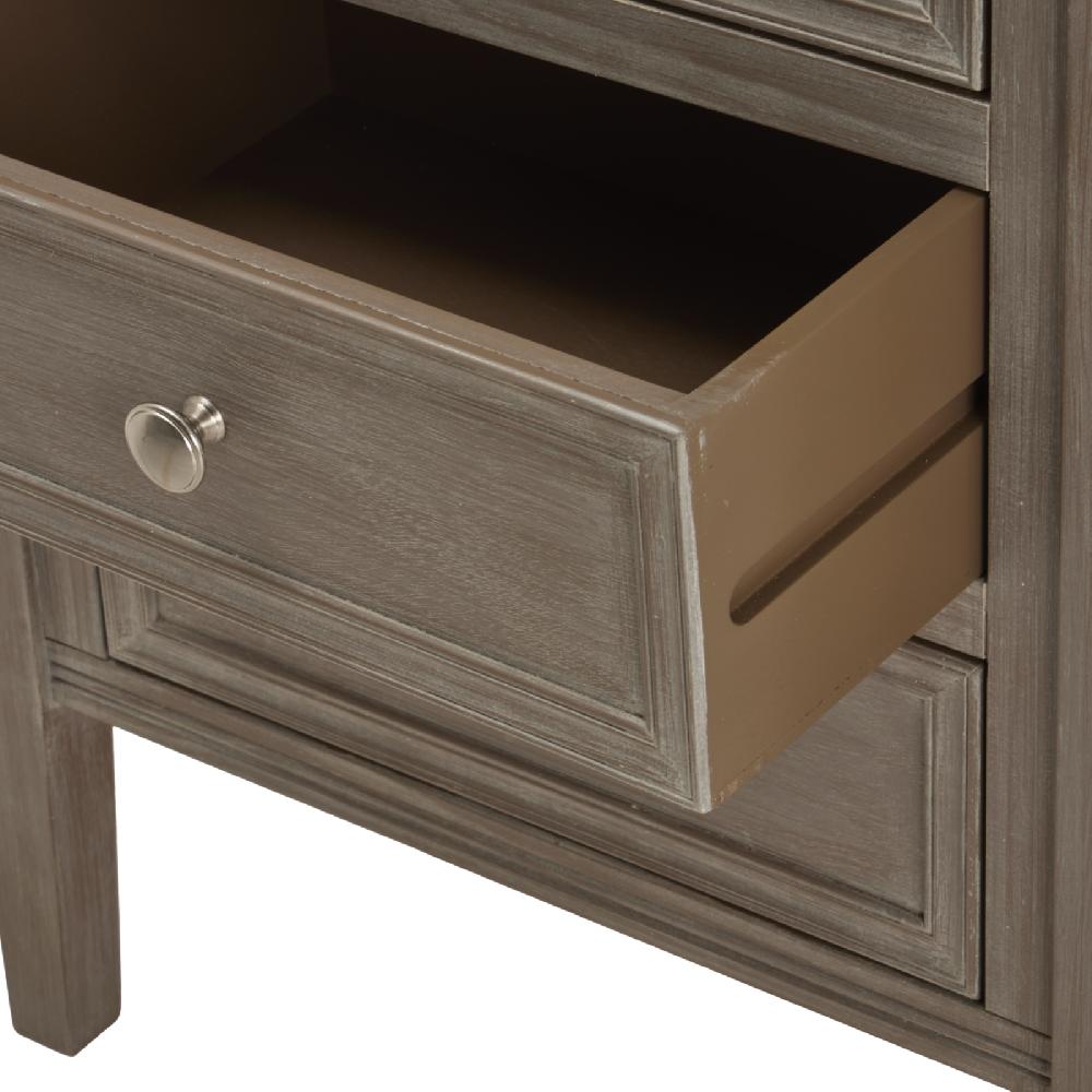 hill interiors The Serene Collection Three Drawer Bedside Table