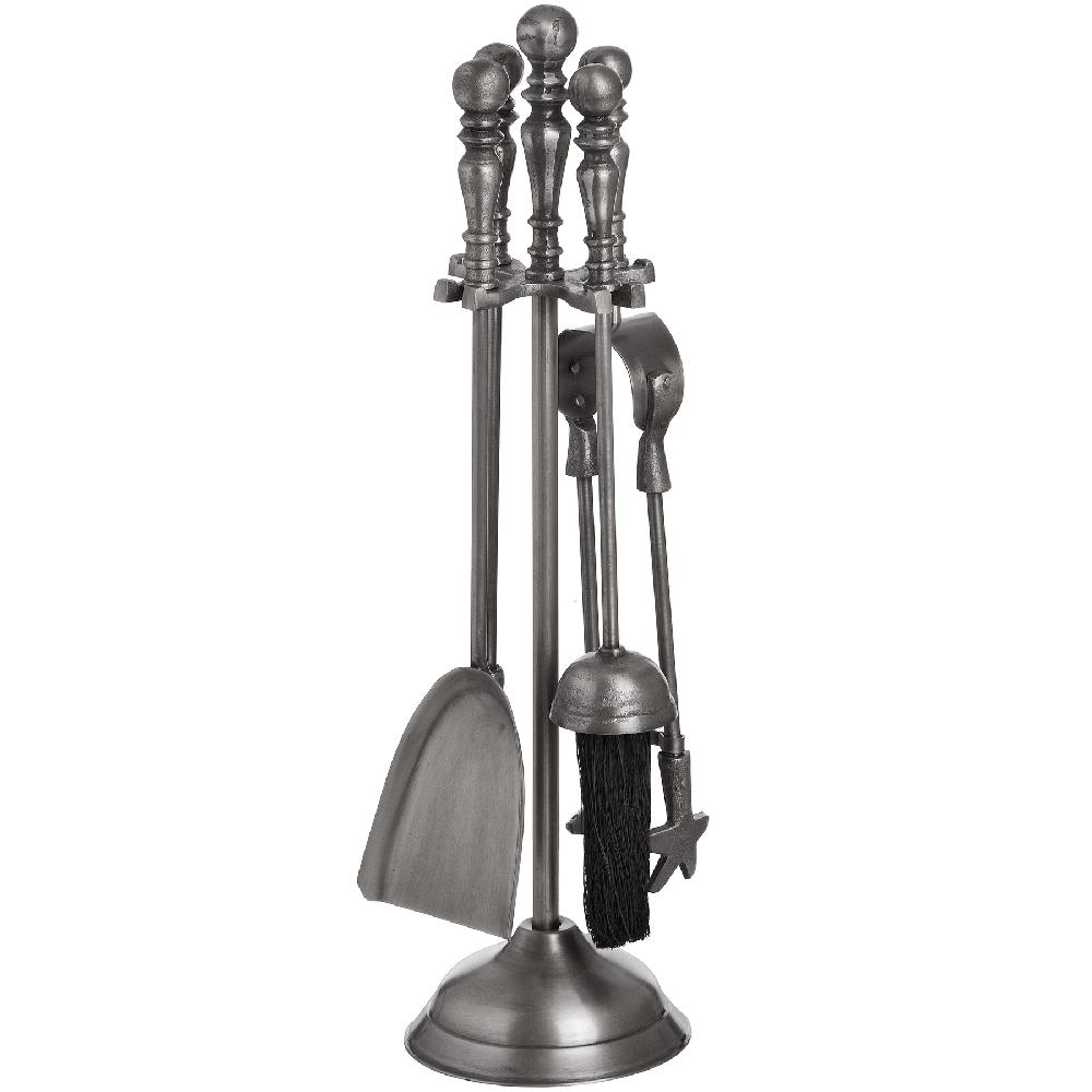 hill interiors Traditional Companion Set In Antique Pewter